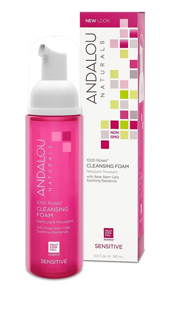 Andalou Naturals 1000 Roses Cleansing Foam, White