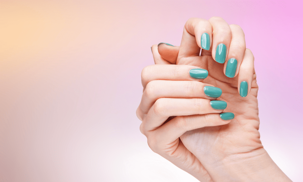 turquois acrylic nails