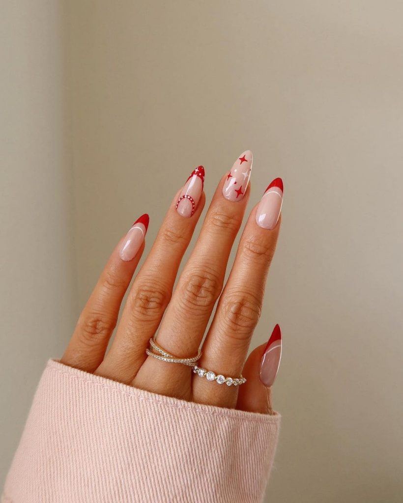The red designs will be a good candy cane idea.