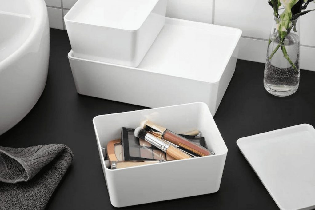 2. The KUGGIS box IKEA Makeup Organizer