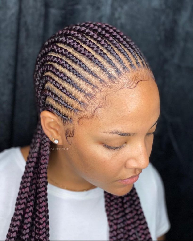 Cornrow to the side