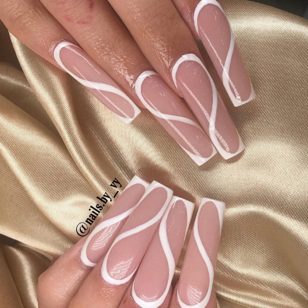 This nail design will be a sexy white nail design for this valentine