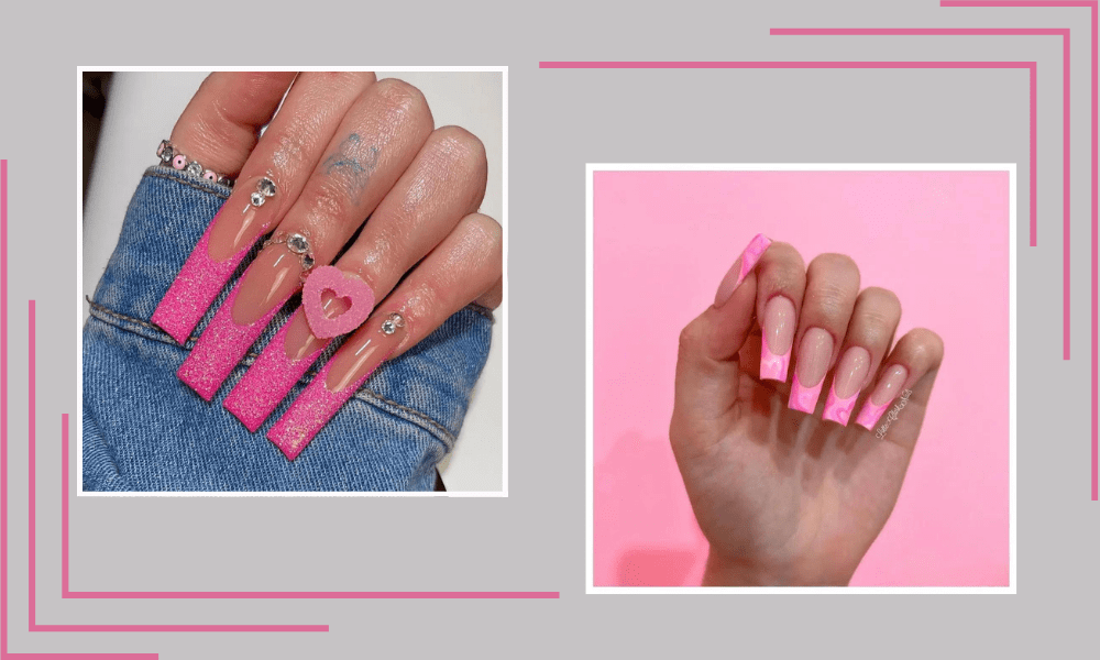 Valentine French Nails - wide 8