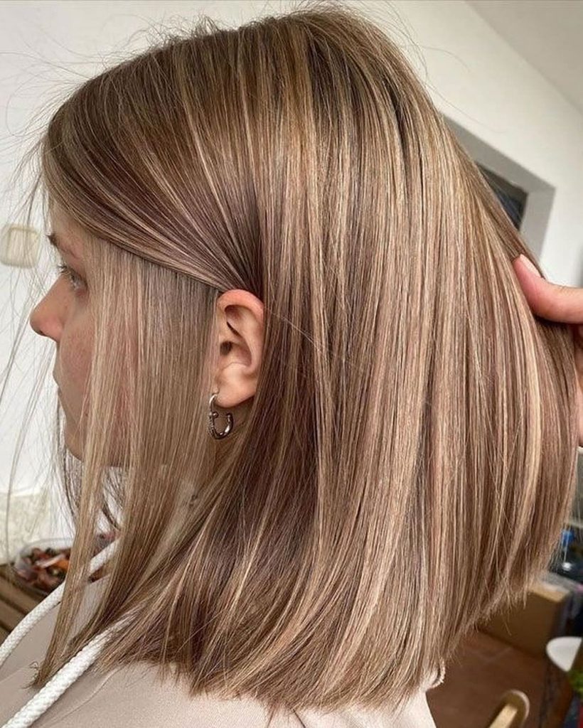 blonde mix in the brown hair