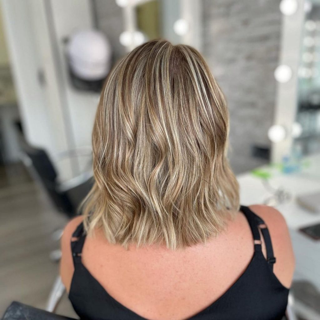 brown hair with blonde highlights
