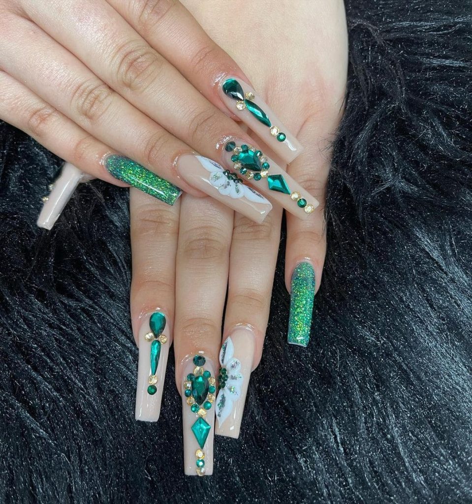 The Long-Nail Decorated St. Patty's Design