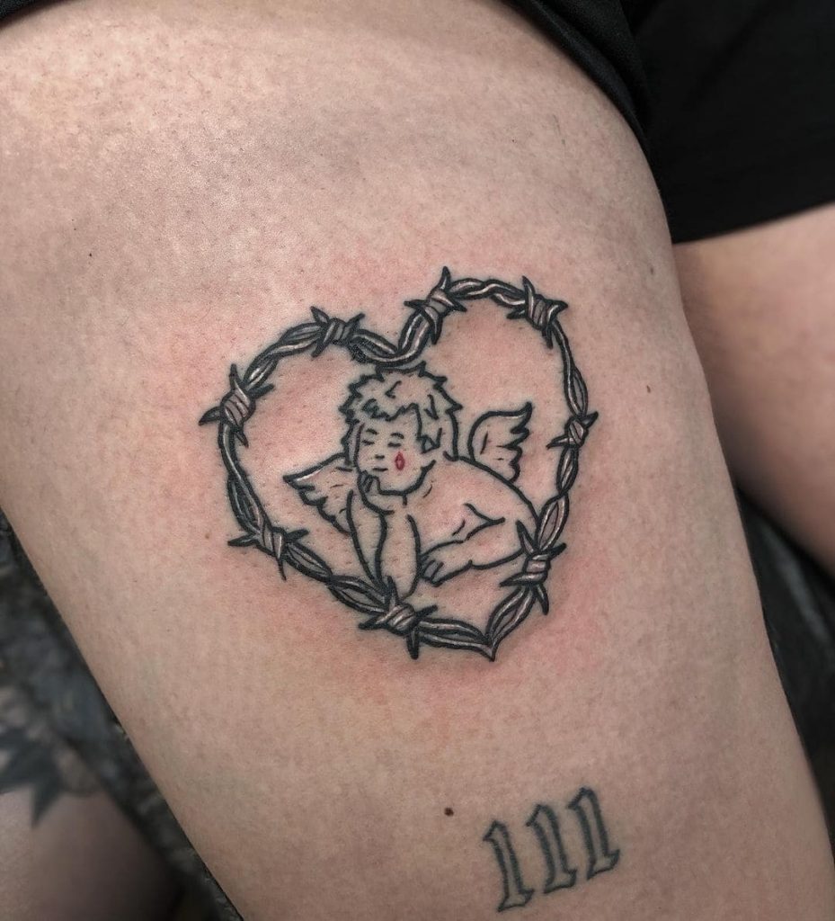 Heart and Angel Tattoo