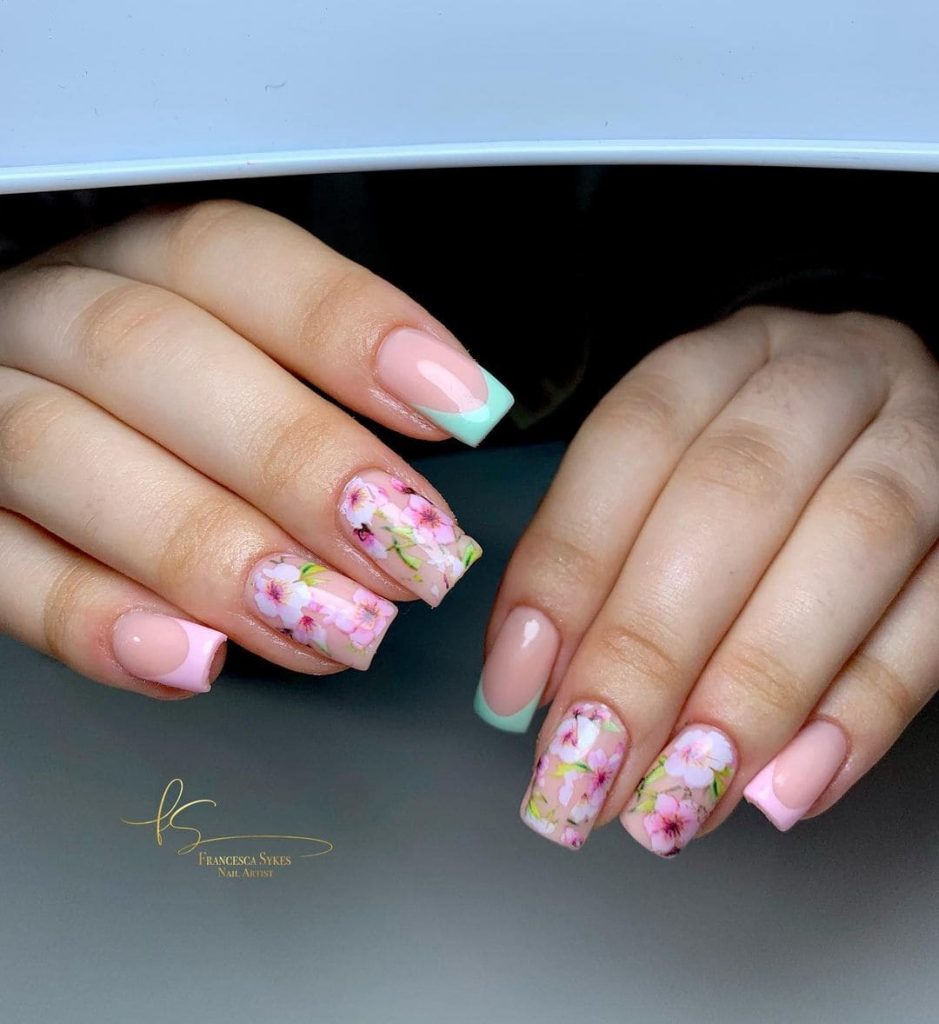 Blossom Pink Spring Nails