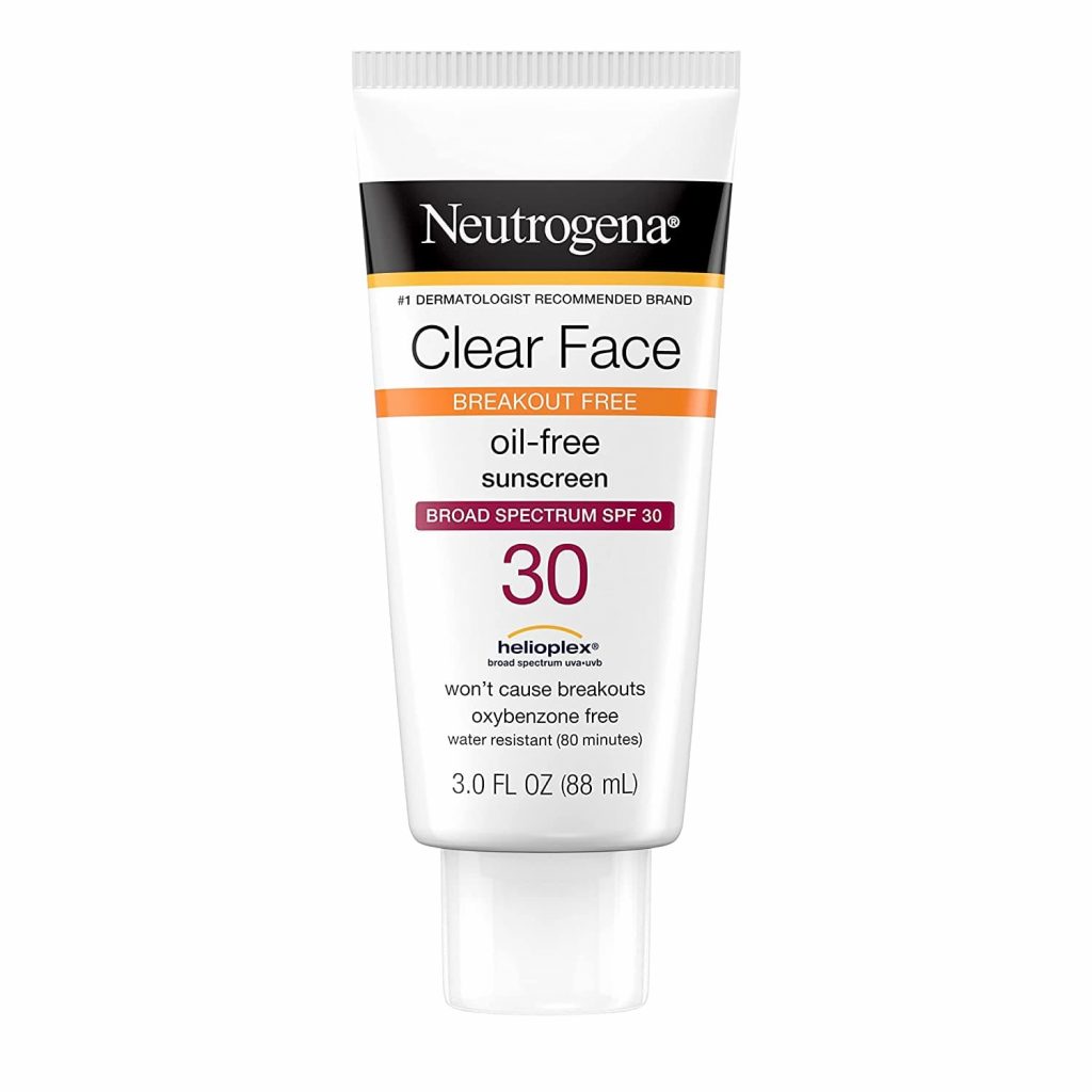 Neutrogena Clear Face Liquid Sunscreen for Acne-Prone Skin
