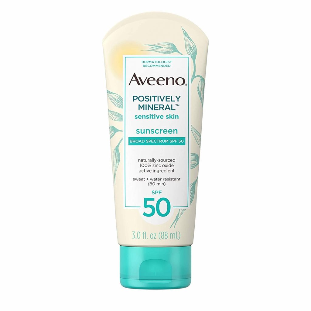 Aveeno Positively Mineral Sensitive Skin Daily Sunscreen Lotion with SPF 50