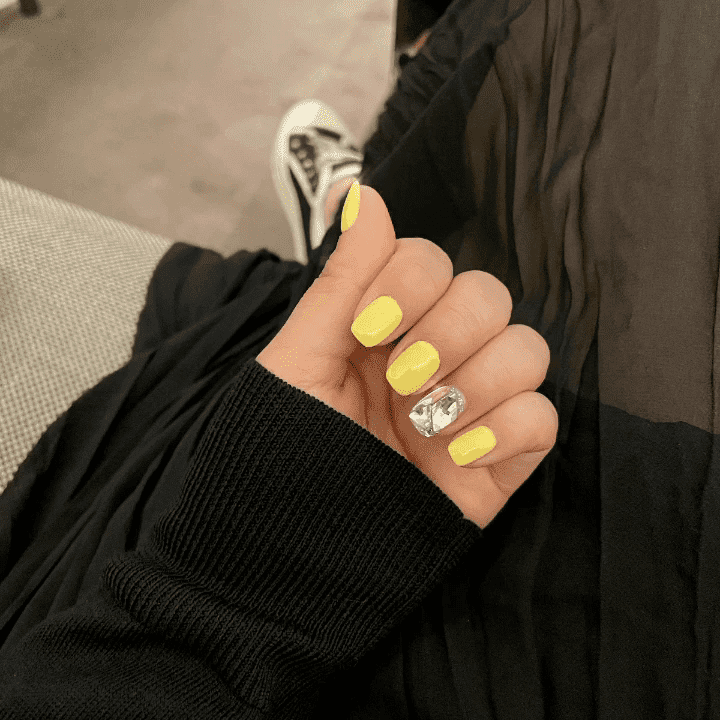 Yellow with Rhinestone