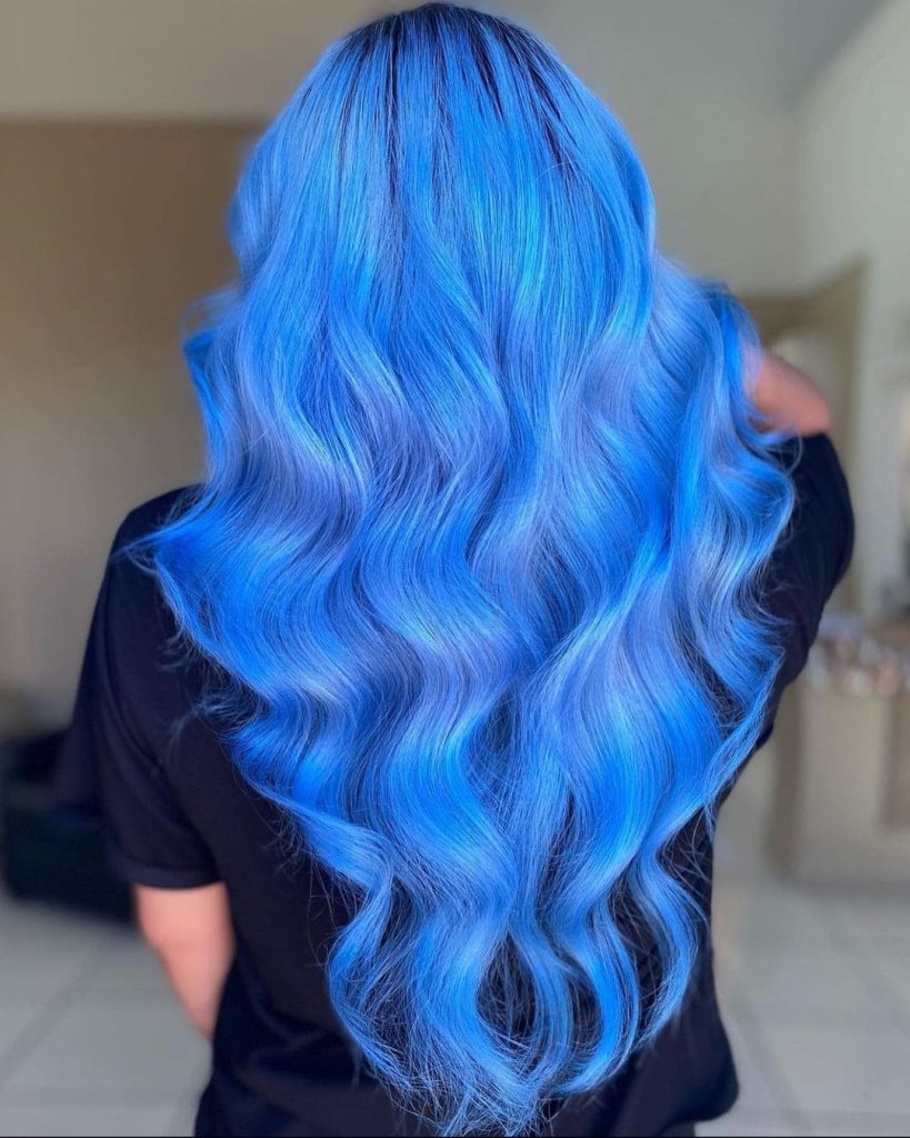 Bold Blue sunset Hair 