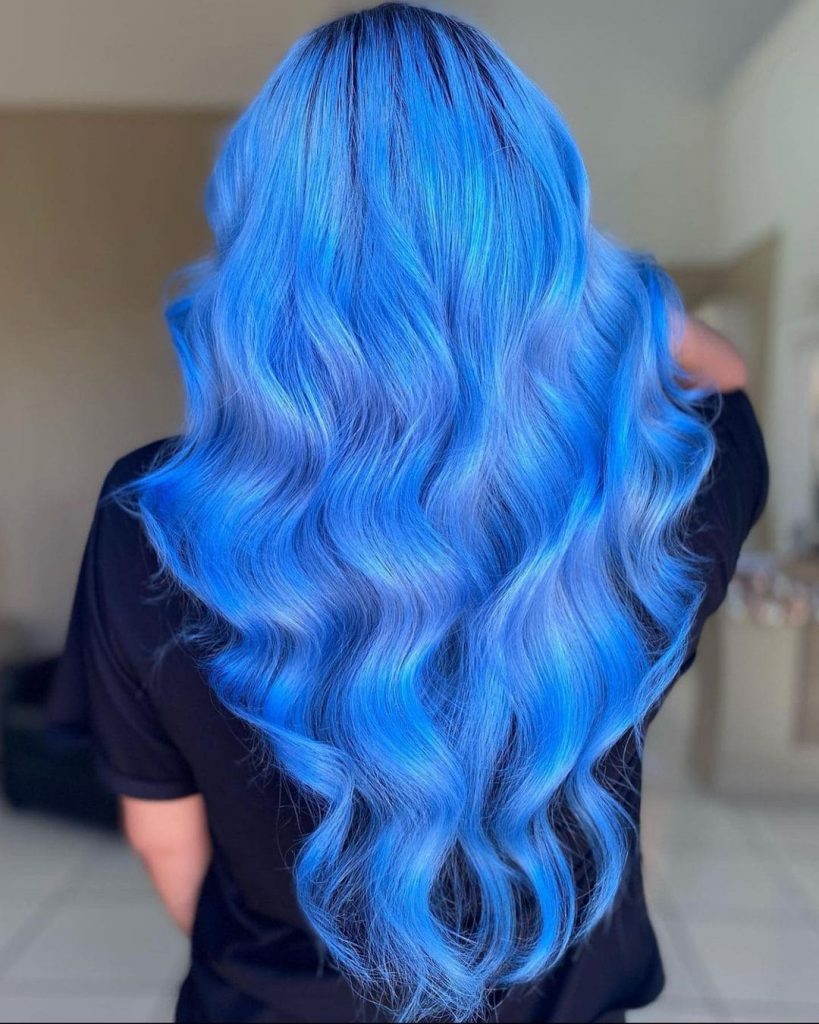 Bold Blue sunset Hair