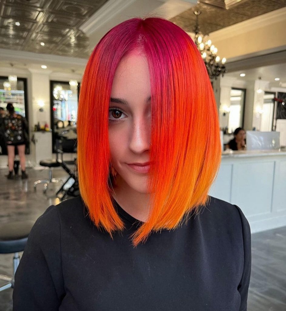 Glowing Fire sunset Hair 