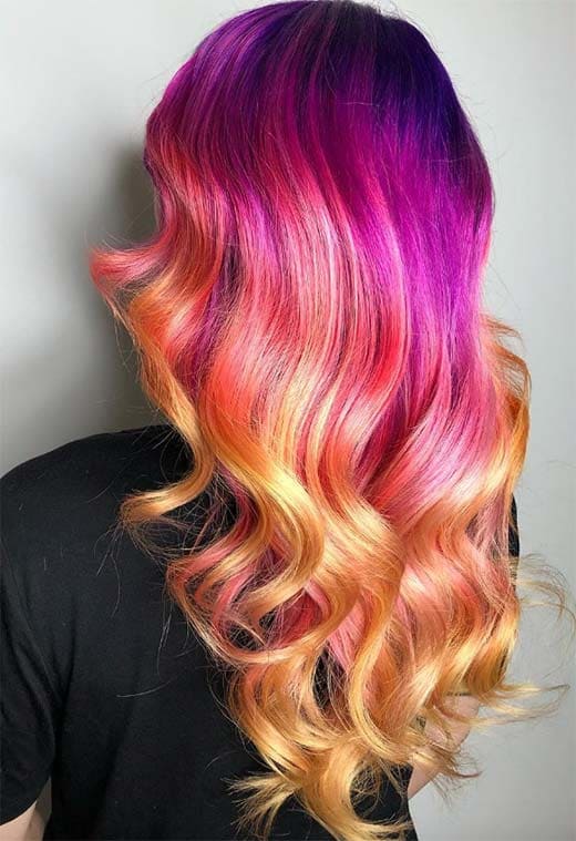 Fading Purple sunset Hair