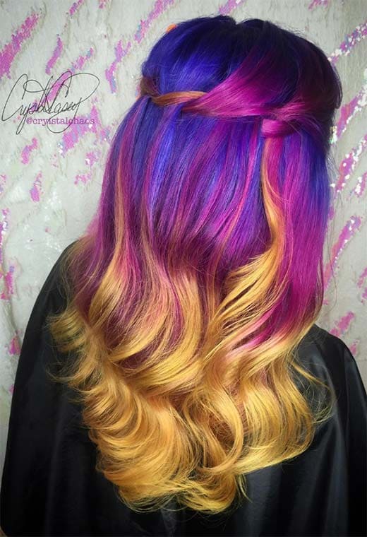 Galaxy sunset Hair