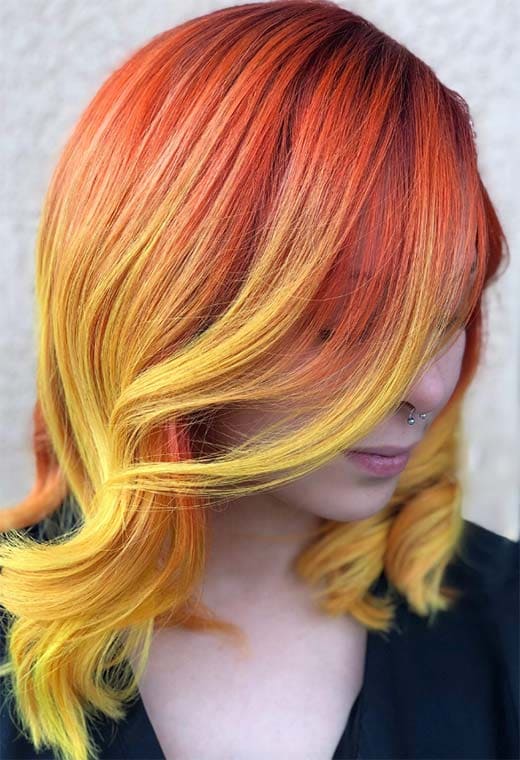 Blazing Mixture sunset Hair