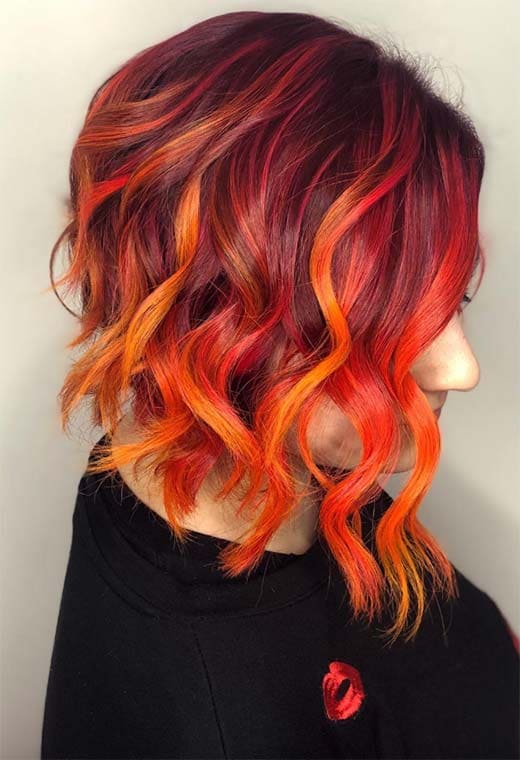 Burning Orchid sunset Hair