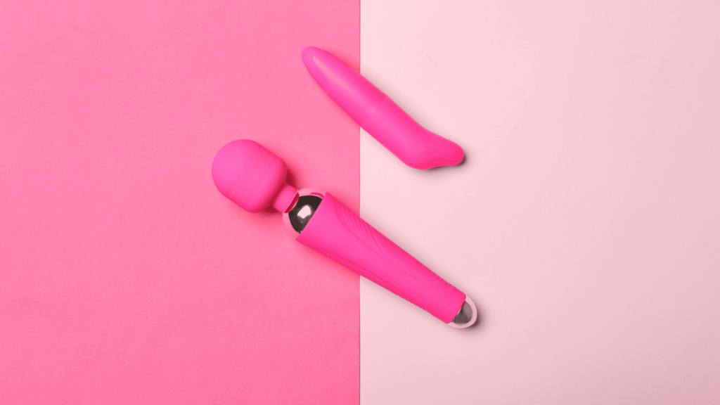 vibrator wand in pink background