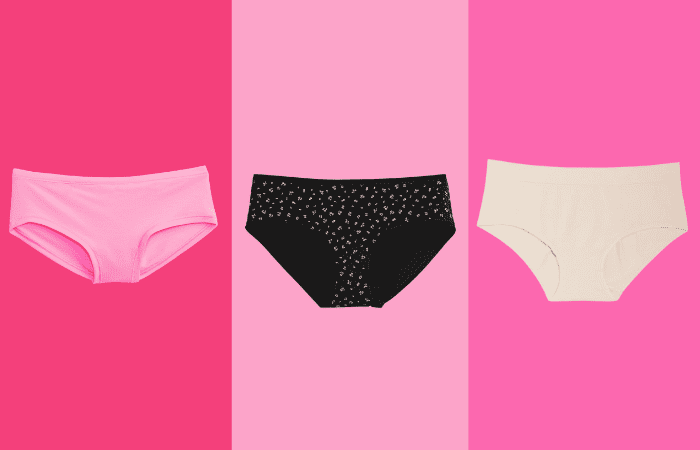 HIPSTER panties for women in pink background