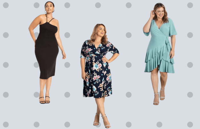 plus size women in cute cocktail dresses