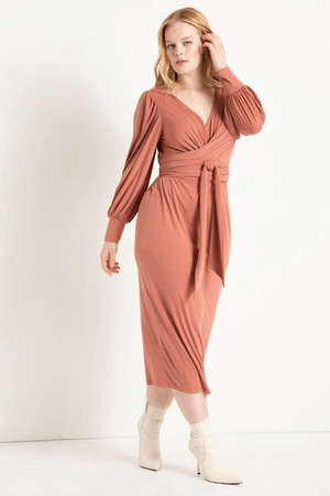 Cross Front Midi Dress