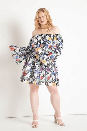 Off the Shoulder Ruffled Dress