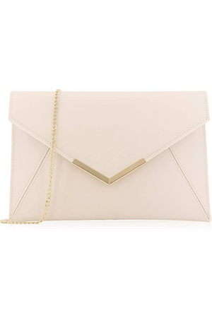 Dexmay Women Envelope Clutch Handbag Medium Saffiano Leather Foldover Clutch Purse