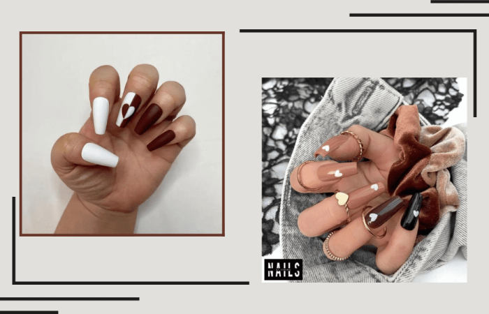 Simple Heart Nail Designs