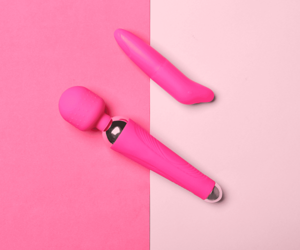 vibrator wand in pink background
